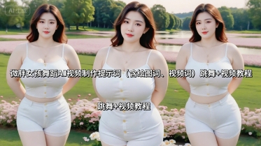 微胖女孩舞蹈AI视频制作提示词（含绘图词、视频词） 跳舞+视频教程昊趣阁资源网昊趣阁资源网