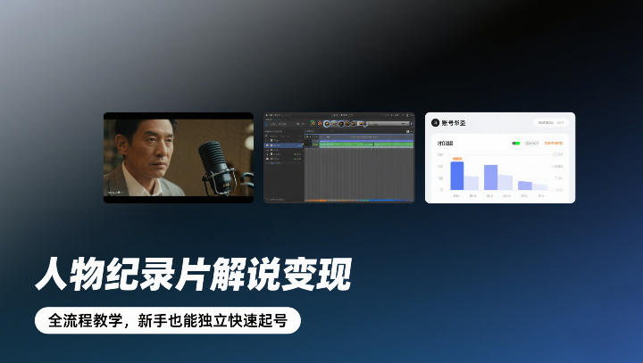 人物纪录片解说变现,全流程教学,新手也能独立快速起号昊趣阁资源网昊趣阁资源网