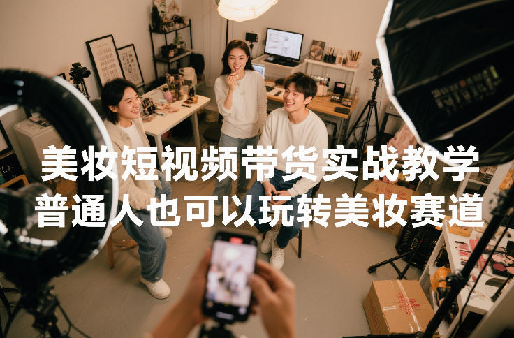 美妆短视频带货实战教学，普通人也可以玩转美妆赛道昊趣阁资源网昊趣阁资源网