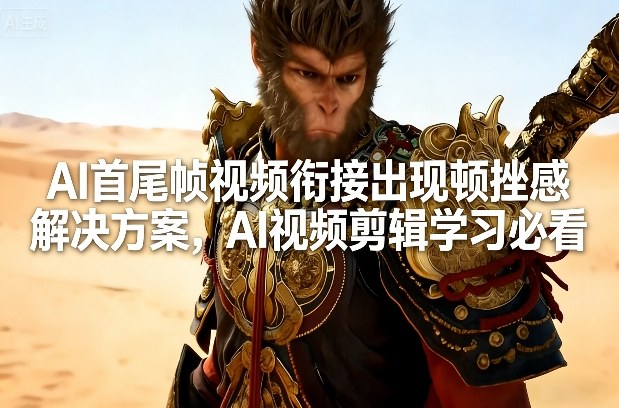 AI首尾帧视频衔接出现顿挫感解决方案，AI视频剪辑学习必看昊趣阁资源网昊趣阁资源网