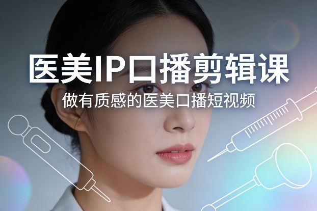 医美IP口播剪辑课，做有质感的医美口播短视频昊趣阁资源网昊趣阁资源网