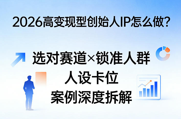 2026高变现型创始人IP怎么做?选对赛道×锁准人群×人设卡位×案例深度拆解昊趣阁资源网昊趣阁资源网
