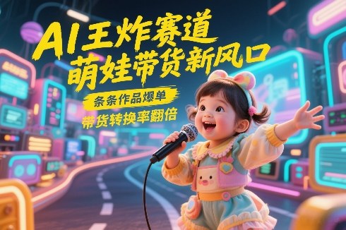 AI王炸赛道，萌娃带货新风口，条条作品爆单，带货转换率翻倍，核心逻辑拆解昊趣阁资源网昊趣阁资源网
