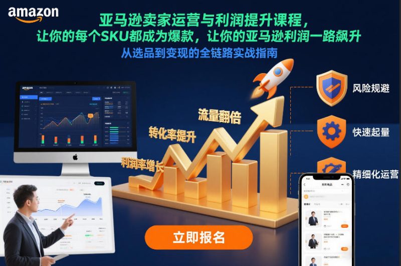 亚马逊卖家运营与利润提升课程，让你的每个SKU都成为爆款，让你的亚马逊利润一路飙升（更新26年3月）昊趣阁资源网昊趣阁资源网