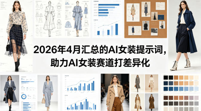2026年4月汇总的AI女装提示词，助力AI女装赛道打差异化昊趣阁资源网昊趣阁资源网