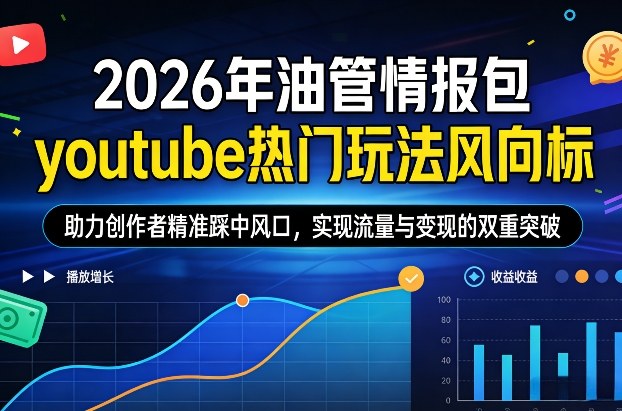 2026年油管情报包，youtube热门玩法风向标，助力创作者精准踩中风口，实现流量与变现的双重突破（更新0330）昊趣阁资源网昊趣阁资源网