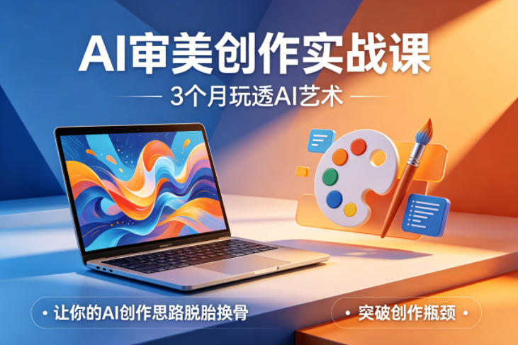AI审美创作实战课，3个月玩透AI艺术，让你的AI创作思路脱胎换骨，突破创作瓶颈昊趣阁资源网昊趣阁资源网