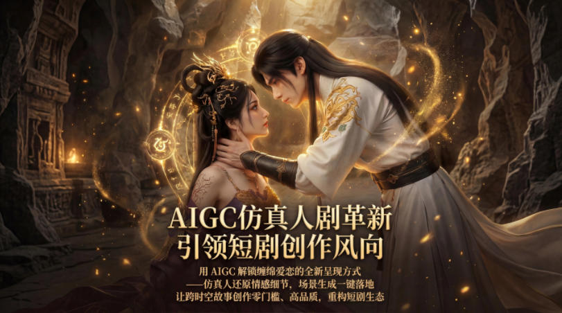 AIGC仿真人《合欢宗》短剧教学，用AIGC解锁缠绵爱恋的全新呈现方式，让跨时空故事创作零门槛、高品质，重构短剧生态昊趣阁资源网昊趣阁资源网