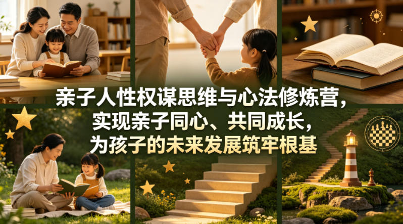 亲子人性权谋思维与心法修炼营，实现亲子同心、共同成长，为孩子的未来发展筑牢根基【音频】昊趣阁资源网昊趣阁资源网