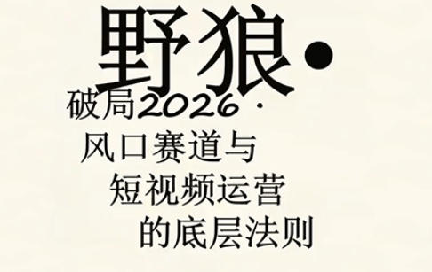 野狼团队·多平台实操运营课，覆盖AI口播、服装、好物、漫剪等热门玩法（更新4月）昊趣阁资源网昊趣阁资源网