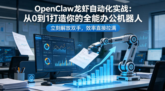 OpenClaw龙虾自动化实战：从0到1打造你的全能办公机器人，立刻解放双手，效率直接拉满昊趣阁资源网昊趣阁资源网