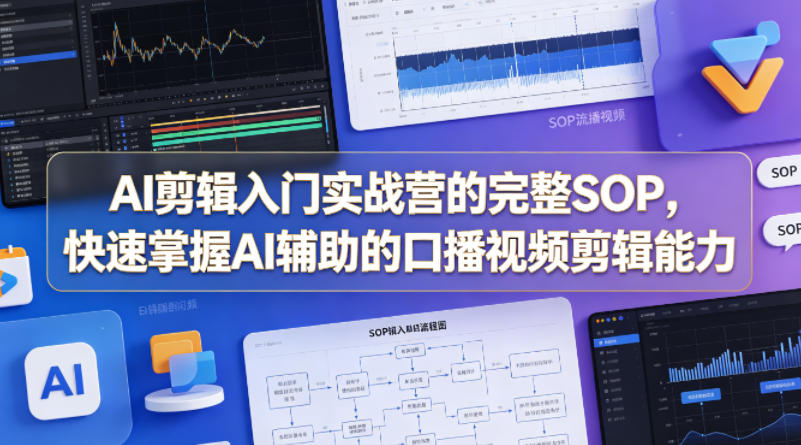 AI剪辑入门实战营的完整SOP，快速掌握AI辅助的口播视频剪辑能力昊趣阁资源网昊趣阁资源网