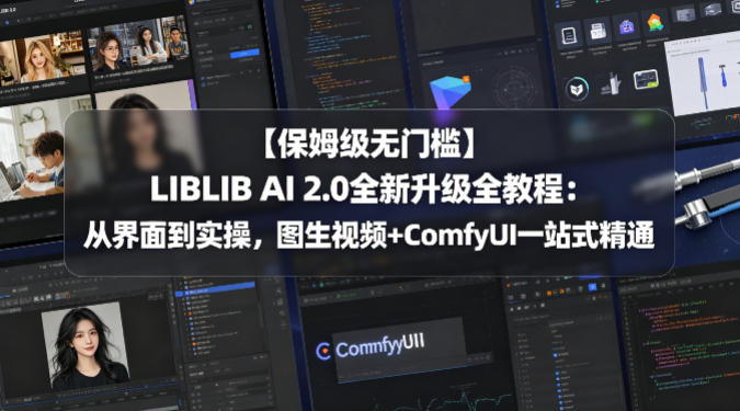 【保姆级无门槛】LIBLIB AI 2.0全新升级全教程：从界面到实操，图生视频+ComfyUI一站式精通昊趣阁资源网昊趣阁资源网