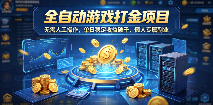 全自动游戏打金项目，无需人工操作，单日稳定收益破千，懒人专属副业【揭秘】昊趣阁资源网昊趣阁资源网