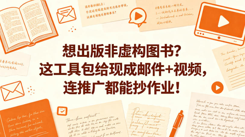 想出版非虚构图书？这工具包给现成邮件+视频，连推广都能抄作业！【原创双语字幕】昊趣阁资源网昊趣阁资源网