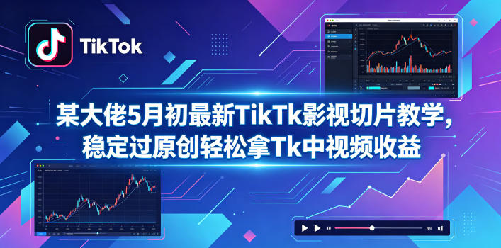 某大佬5月初最新TikTk影视切片教学，稳定过原创轻松拿Tk中视频收益昊趣阁资源网昊趣阁资源网