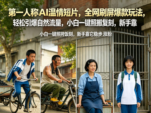 第一人称AI温情短片，全网刷屏爆款玩法，轻松引爆自然流量，小白一键照搬复刻，新手靠它稳步涨粉昊趣阁资源网昊趣阁资源网