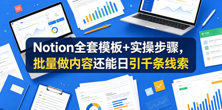 Notion全套模板+实操步骤，批量做内容还能日引千条线索【原创双语字幕】昊趣阁资源网昊趣阁资源网