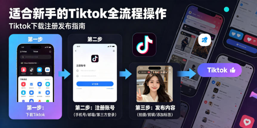 Tiktok下载注册发布，适合新手的Tiktok全流程操作昊趣阁资源网昊趣阁资源网