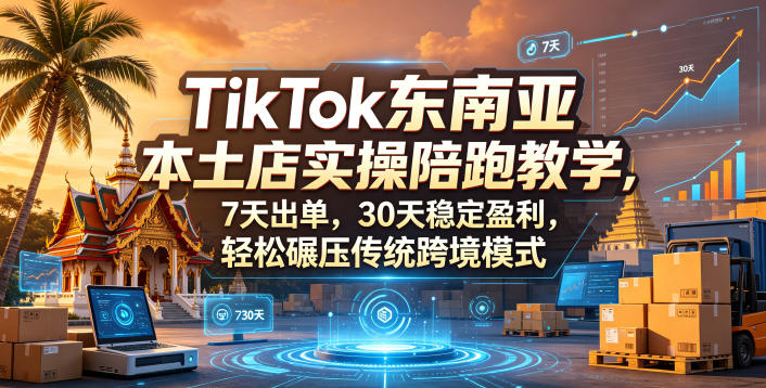 TikTok东南亚本土店实操陪跑教学，7天出单，30天稳定盈利，轻松碾压传统跨境模式（更新0516）昊趣阁资源网昊趣阁资源网