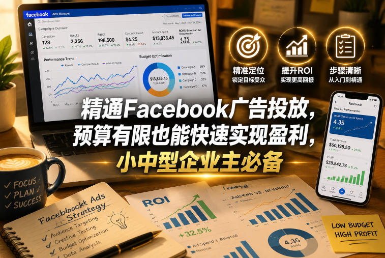 精通Facebook广告投放,预算有限也能快速实现盈利,小中型企业主必备【原创双语字幕】昊趣阁资源网昊趣阁资源网