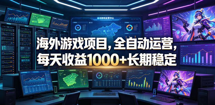海外游戏项目,全自动运营,每天收益1000+长期稳定【揭秘】昊趣阁资源网昊趣阁资源网