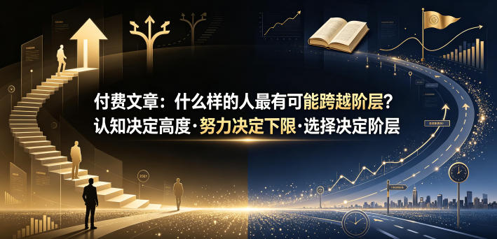 付费文章:什么样的人最有可能跨越阶层?认知决定高度·努力决定下限·选择决定阶层昊趣阁资源网昊趣阁资源网
