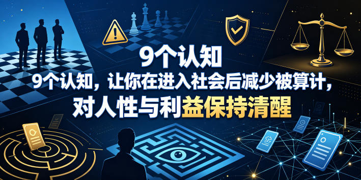 付费文章：9个认知，让你在进入社会后减少被算计，对人性与利益保持清醒昊趣阁资源网昊趣阁资源网