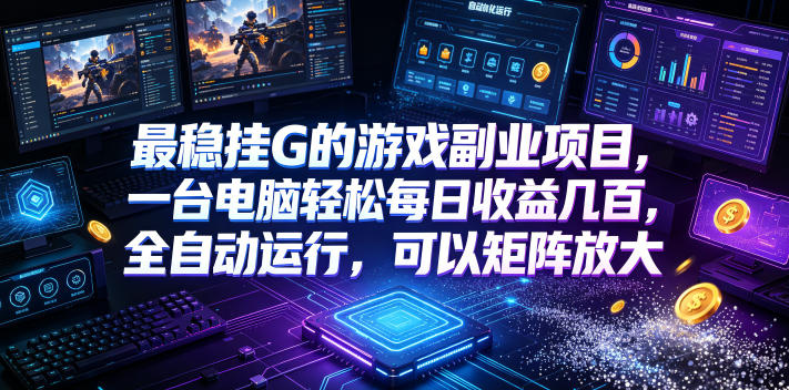 最稳挂G的游戏副业项目，一台电脑轻松每日收益几百，全自动运行，可以矩阵放大【揭秘】昊趣阁资源网昊趣阁资源网