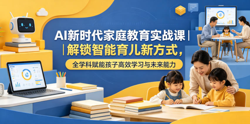 AI新时代家庭教育实战课｜解锁智能育儿新方式，全学科赋能孩子高效学习与未来能力昊趣阁资源网昊趣阁资源网