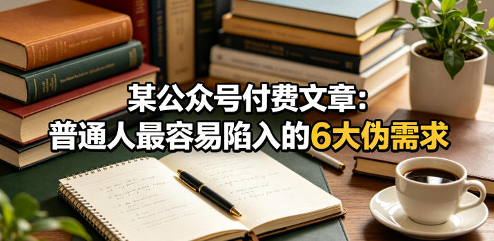 某公众号付费文章：普通人最容易陷入的6大伪需求昊趣阁资源网昊趣阁资源网