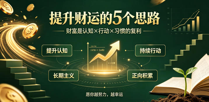 付费文章:提升财运的5个思路——财富是认知x行动x习惯的复利,愿你越努力,越幸运昊趣阁资源网昊趣阁资源网