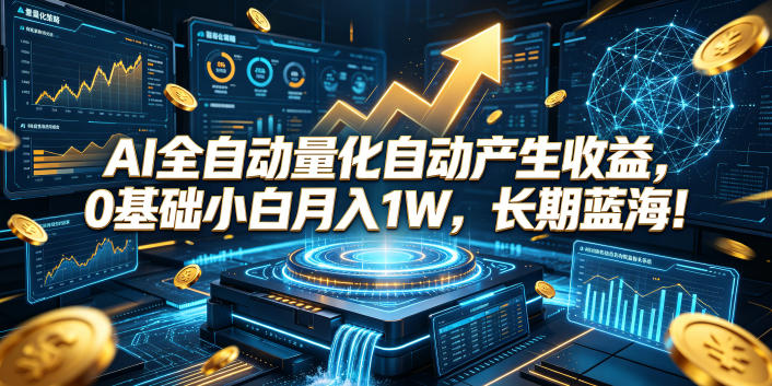 AI全自动量化自动产生收益,0基础小白月入1W,长期蓝海!【揭秘】昊趣阁资源网昊趣阁资源网