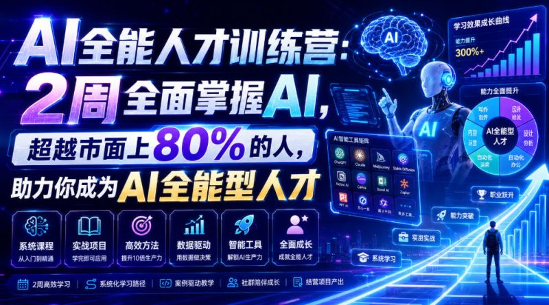 AI全能人才训练营：2周全面掌握AI，超越市面上80%的人，助力你成为AI全能型人才昊趣阁资源网昊趣阁资源网