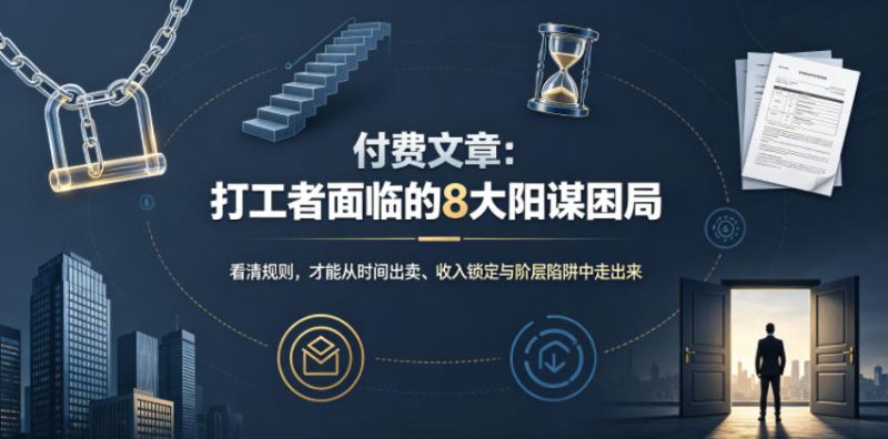 付费文章:打工者面临的8大阳谋困局昊趣阁资源网昊趣阁资源网