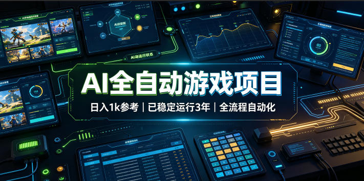 AI全自动游戏项目,日入1k,已稳定运行3年躺賺,全流程自动化!【揭秘】昊趣阁资源网昊趣阁资源网