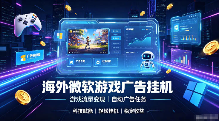 海外游戏广告自动挂G,轻资产海外副业风口,单设备稳定产出500+【揭秘】昊趣阁资源网昊趣阁资源网
