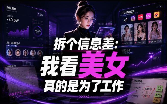 【理直气壮】我给看美女找了一个非常恰当的理由,信息差项目昊趣阁资源网昊趣阁资源网