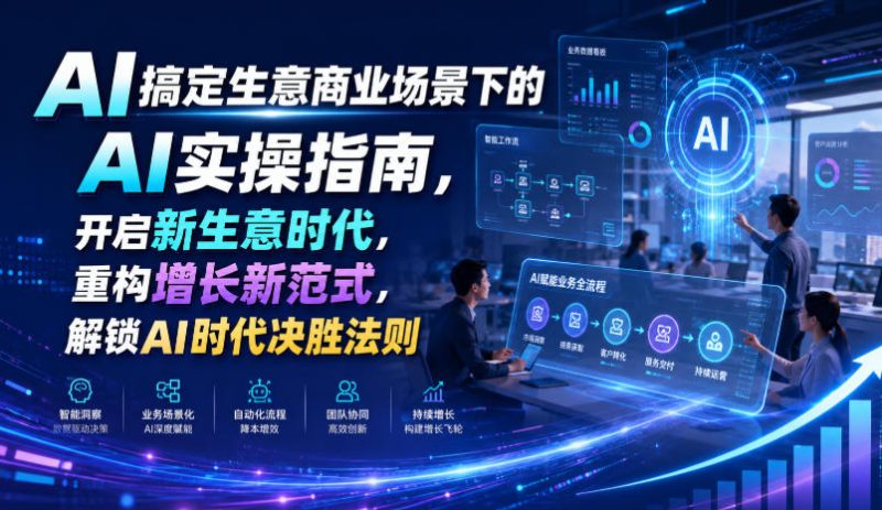 AI搞定生意商业场景下的AI实操指南,开启新生意时代,重构增长新范式,解锁AI时代决胜法则【文档】昊趣阁资源网昊趣阁资源网