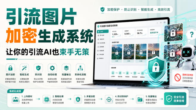 引流图片加密生成系统,让你的引流AI也束手无策昊趣阁资源网昊趣阁资源网