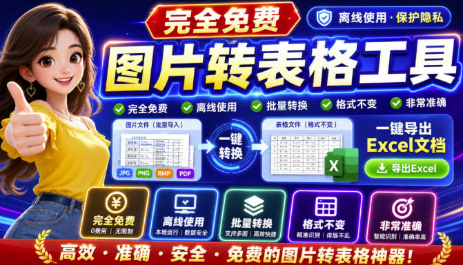 图片表格识别提取工具,支持一键从图片中智能提取表格并导出Excel文件,可离线免网运行,FastTableOCR昊趣阁资源网昊趣阁资源网