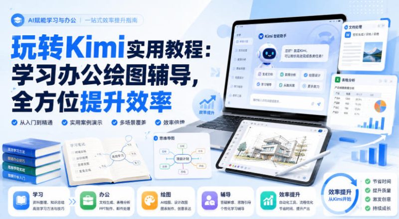 玩转Kimi实用教程:学习办公绘图辅导,全方位提升效率昊趣阁资源网昊趣阁资源网