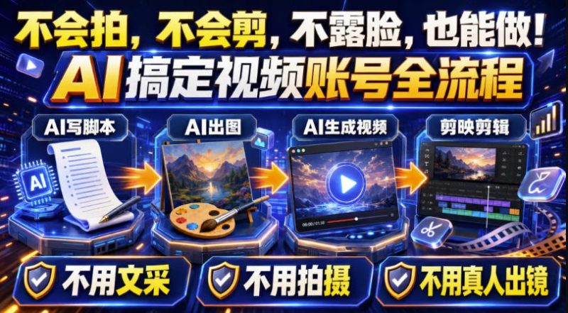 AI短视频起号实战项目,用AI做视频起号,45天涨粉12W,一条广告8.5k,广告接到手软,引流、变现两不误!昊趣阁资源网昊趣阁资源网