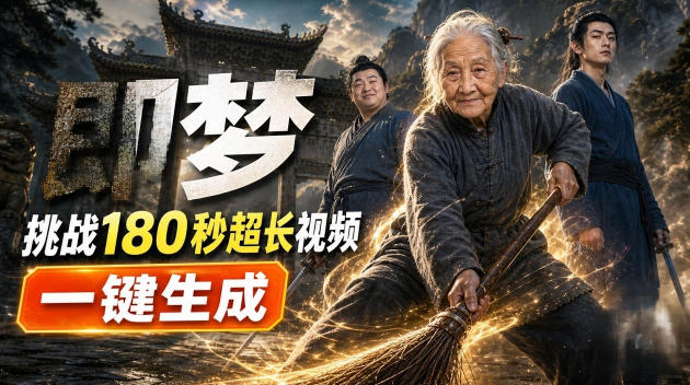即梦挑战180秒超长视频!一键生成3分钟电影?完整制作流程详细分享!昊趣阁资源网昊趣阁资源网