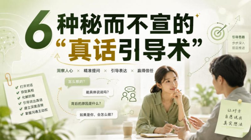 付费文章:6种秘而不宣的“真话引导术”昊趣阁资源网昊趣阁资源网