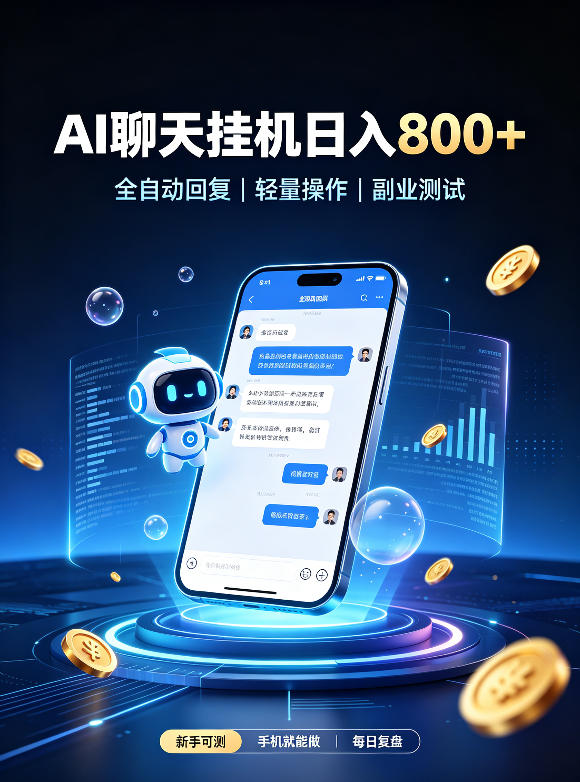 AI聊天挂G项目，日入800+，适用个人副业，工作室矩阵操作，无需真人实时值守【揭秘】昊趣阁资源网昊趣阁资源网