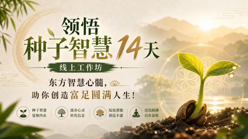 鹿大米领悟种子智慧14天线上工作坊,东方智慧心髓,助你创造富足圆满人生!昊趣阁资源网昊趣阁资源网